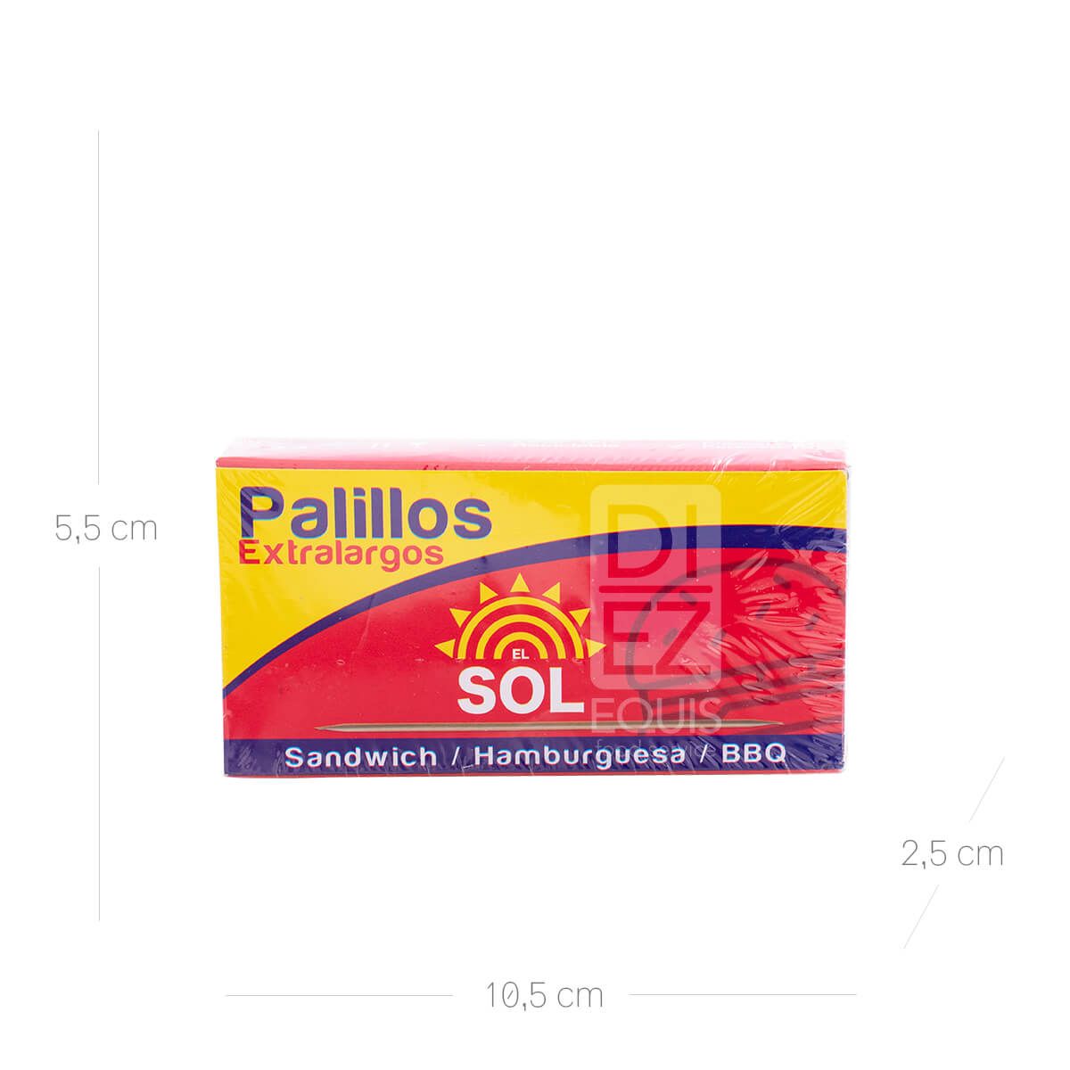 10X Palillo Extralargos Doble Punta EL Sol x 125