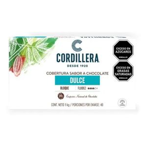 Cobertura Sabor A Chocolate Dulce Cordillera x 1000 Gr Bloque - Unidad