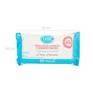 Toalla Humeda Desinfectante Task x 50 Und - Paquete