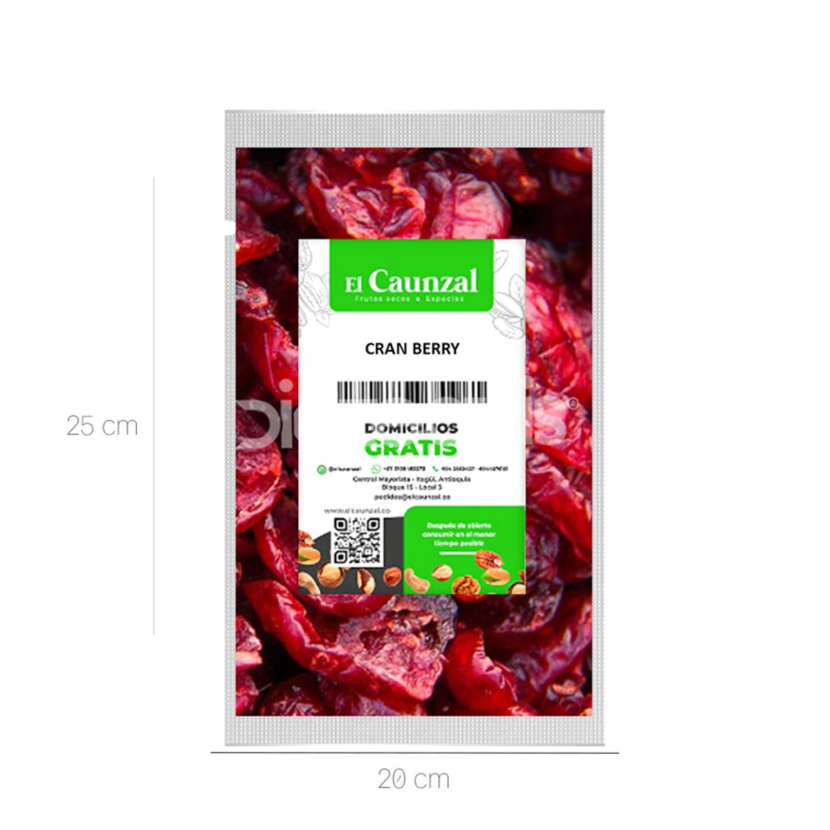 10X Cranberry Deshidratado El Caunzal x 500 Gr Bolsa