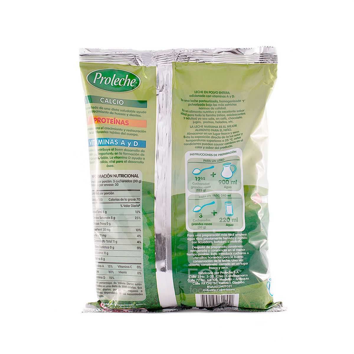 10X Leche En Polvo Proleche Entera x 900 Gr