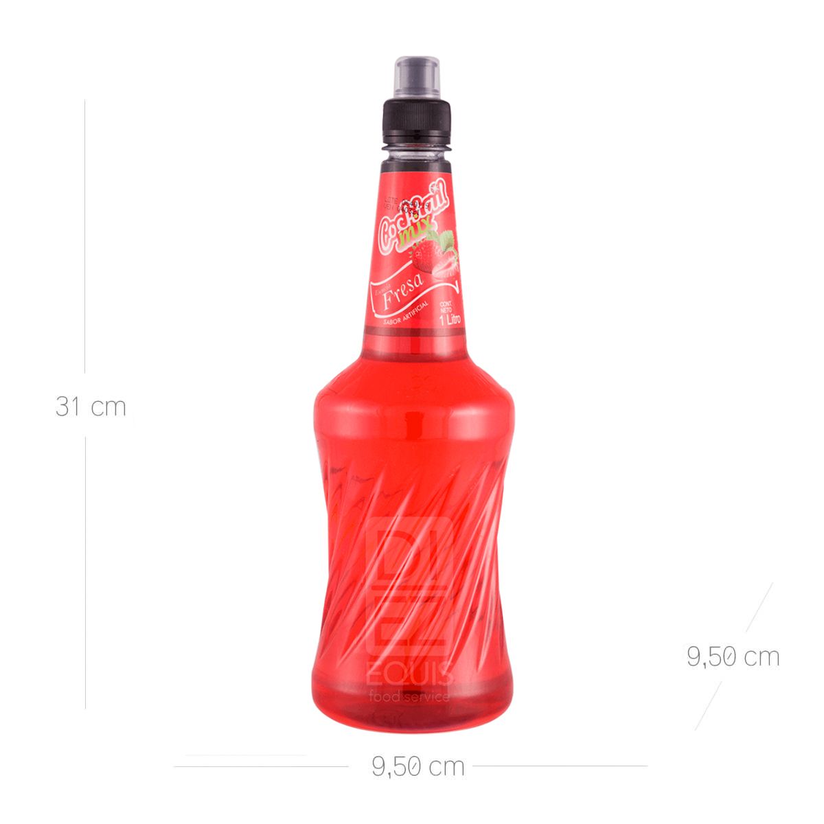 10X Cóctel Mix Syrup Fresa Alicante x 1000 Ml Pet