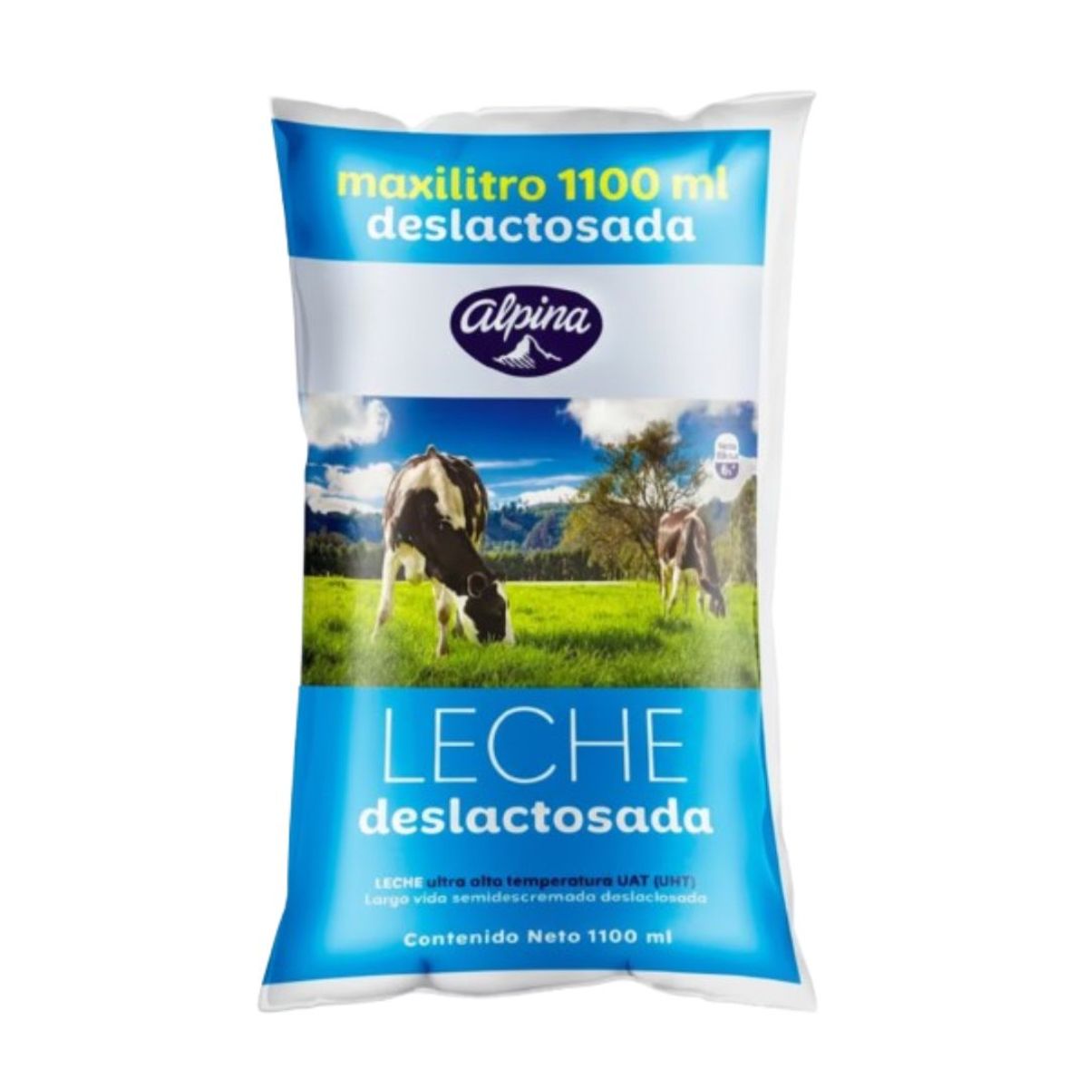 10X Leche Deslactosada Alpina x 1100 Ml Bolsa