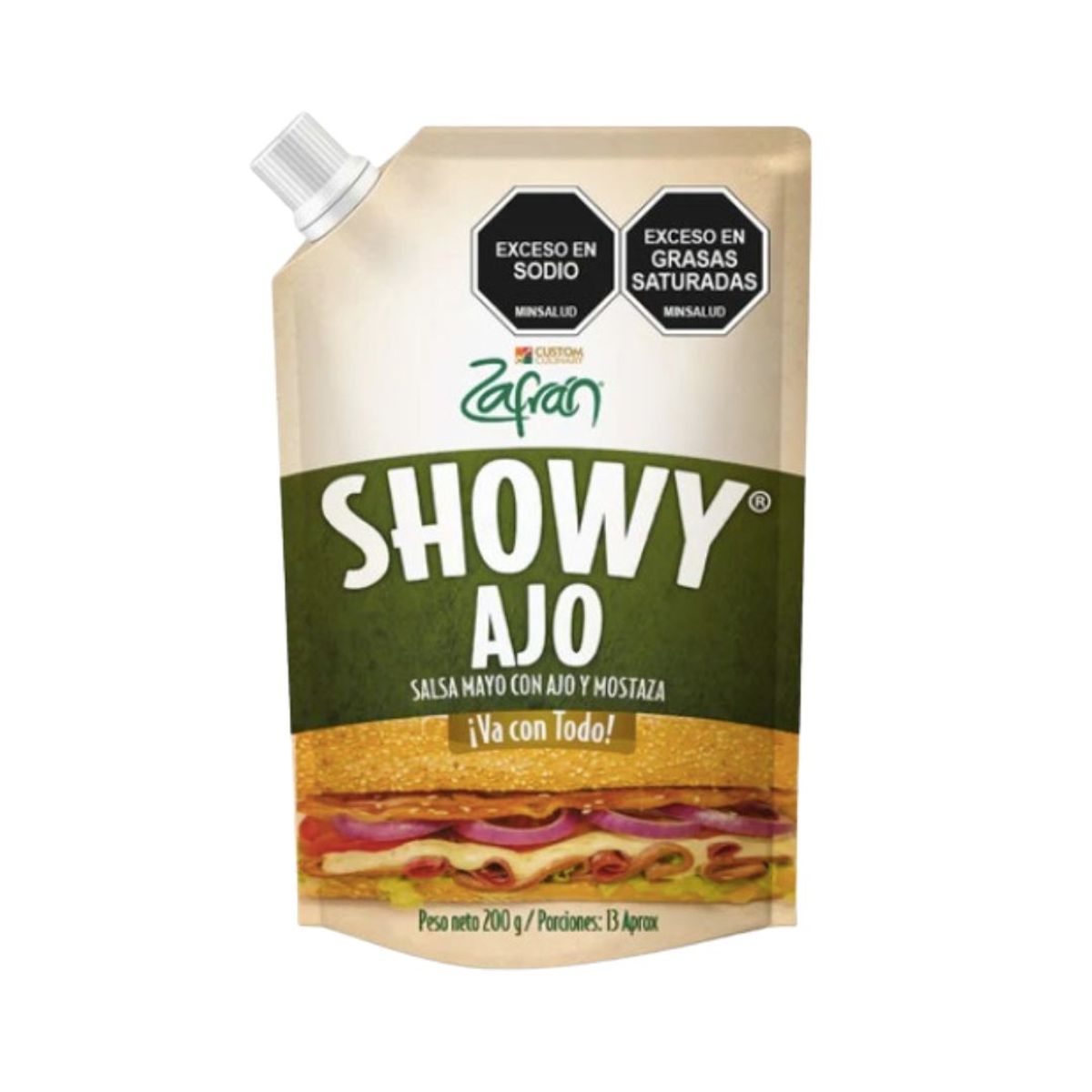 10X Salsa Showy Ajo Zafrán x 200 Gr Doy Pack