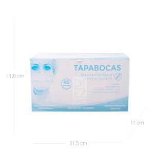 Tapabocas 3 Capas Desechable Azul x 50 Und - Caja