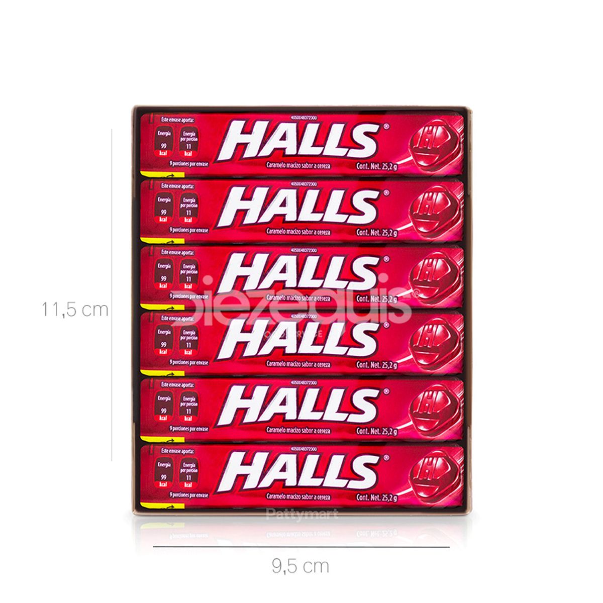 10X Halls Cereza Display x 12 Und