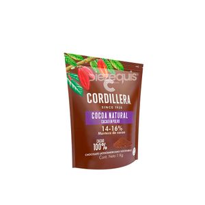 Cocoa En Polvo Natural 14-16% Cordillera x 1000 Gr Bolsa - Bolsa