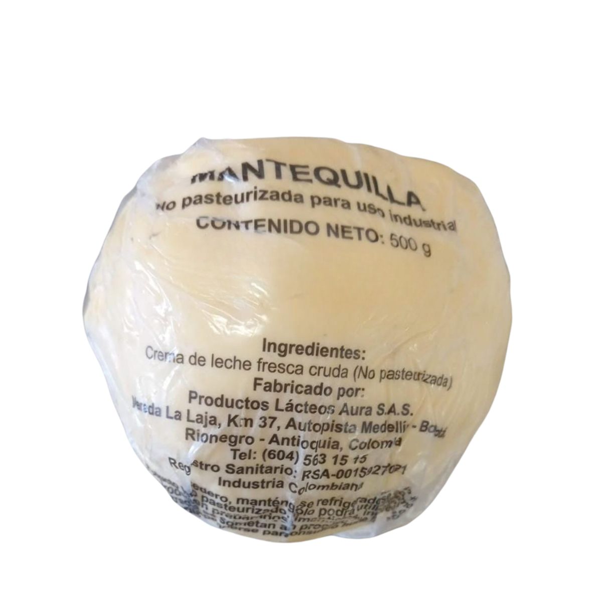 10X Mantequilla Auralac SIN Pasteurizar x 500 Gr