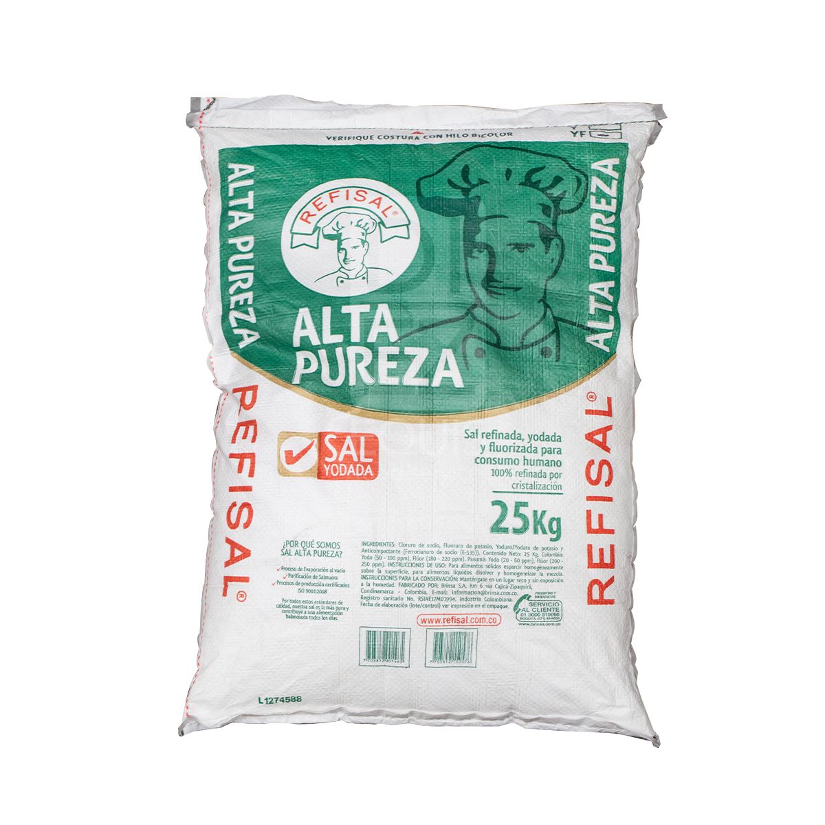 10X Sal Refisal Saco x 25 Kg