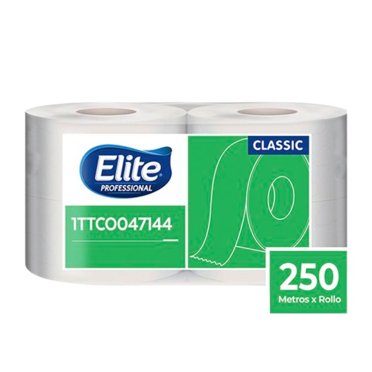 10X Papel Higiénico Jumbo Natural HD Elite 47144 x 250 Mts x 4 Rollos