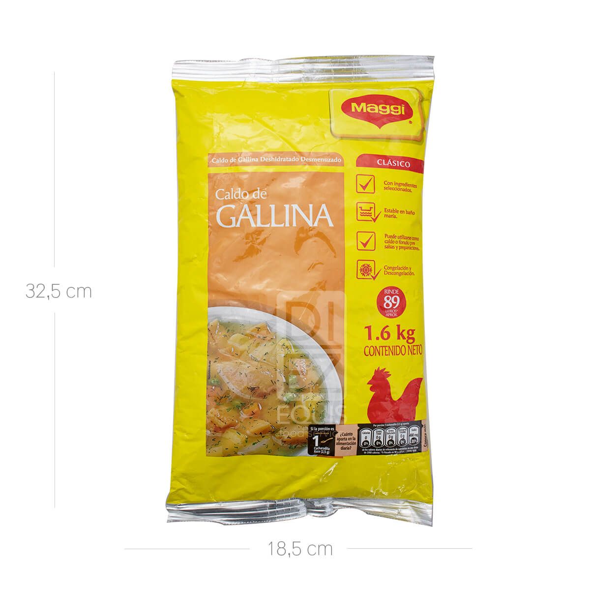 10X Caldo Gallina Polvo Maggi x 1600 G Bolsa