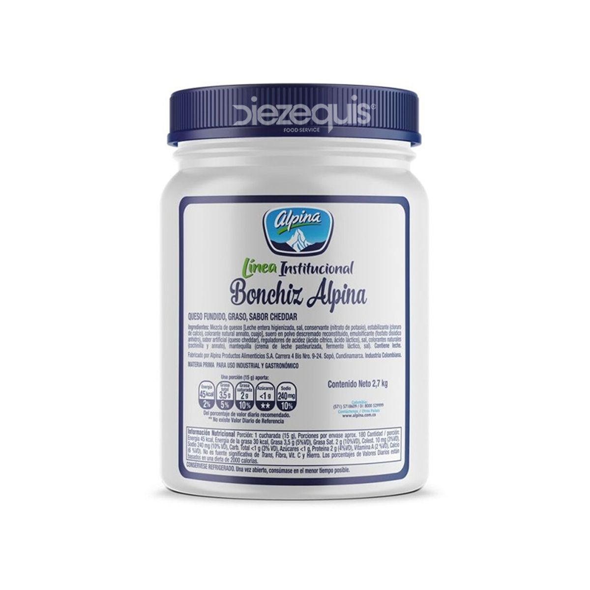 10X Queso Alpina Bonchiz x 2.7 Kilos Pet