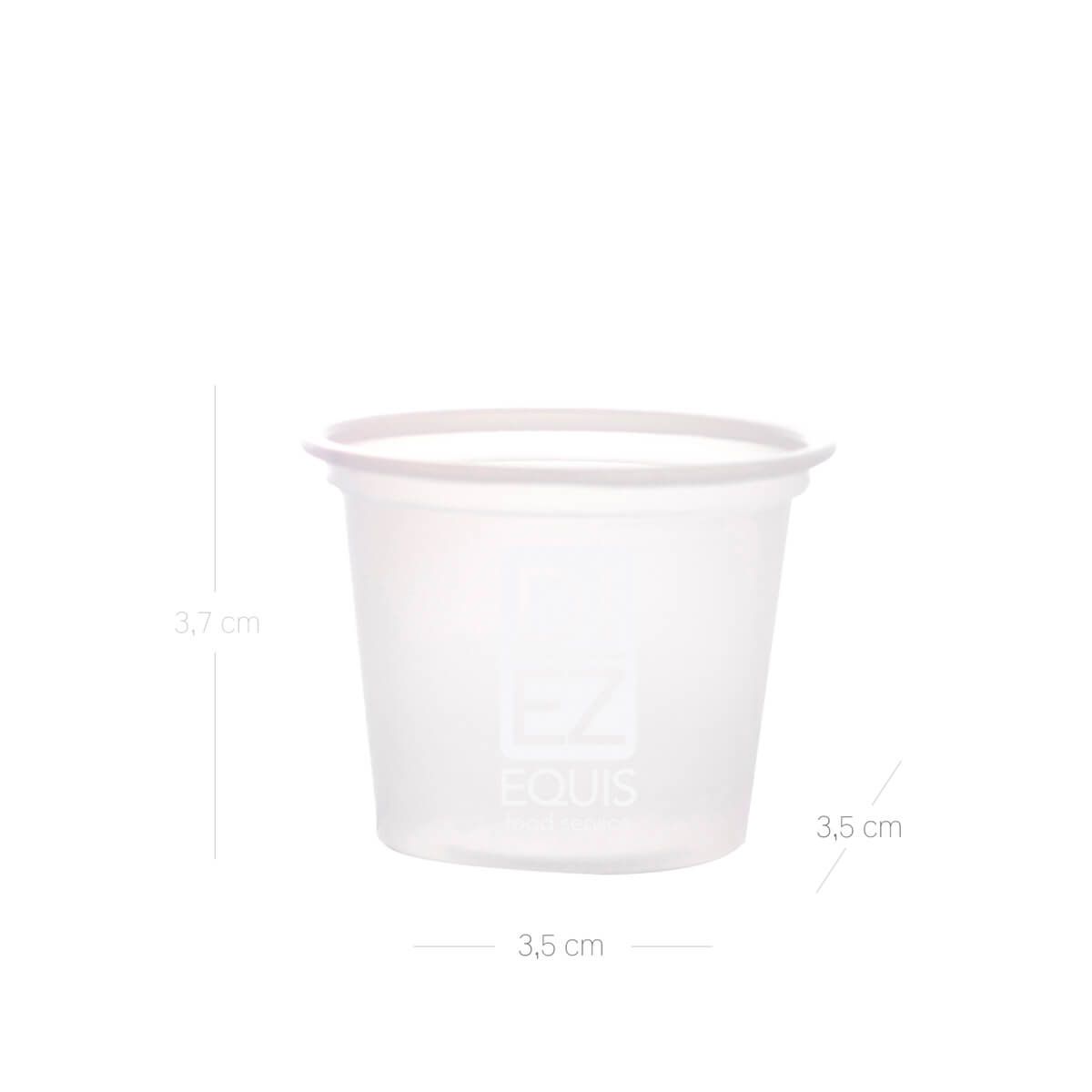 10X Copa Plástica Opal Con Tapa ProToGo x 1 Oz 25 Und