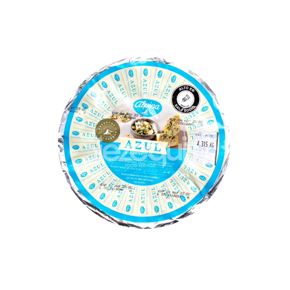 10X Queso Azul Alpina Bloque x 7 Libras Aprox +/- (Precio x Libra)