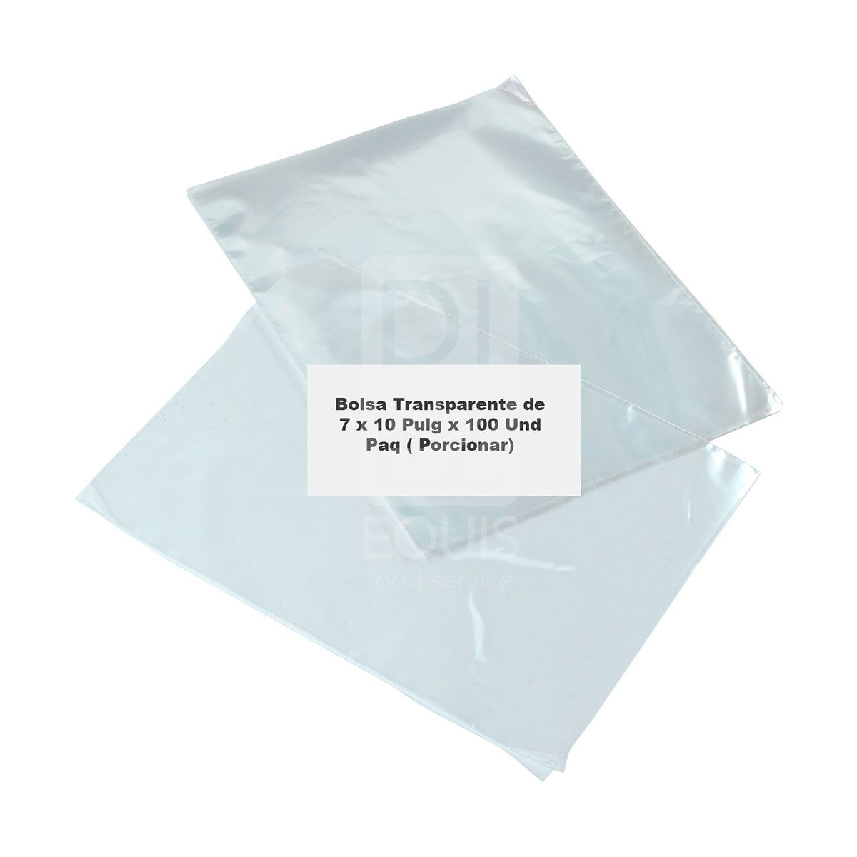 10X Bolsa Transparente Para Porcionar Biodegradable de 7'' x 10'' x 100 Und Rollo