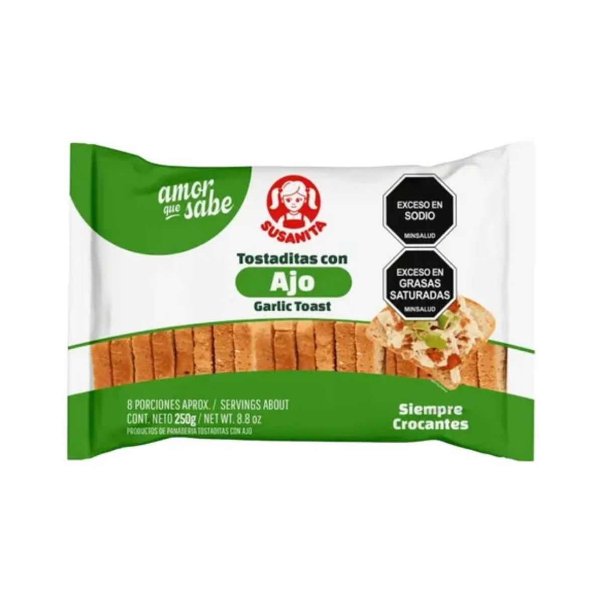 10X Tostaditas Con Ajo Susanita x 250 Gr Bolsa