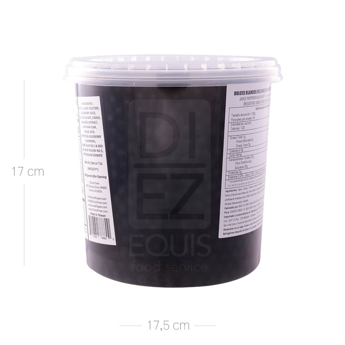 10X Perla Explosiva Cereza Juice Poppers x 3.400 Gr Balde