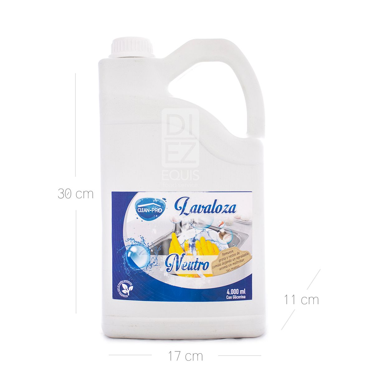 10X Lavaplatos Líquido Neutro Clean Pro x 4000 Ml