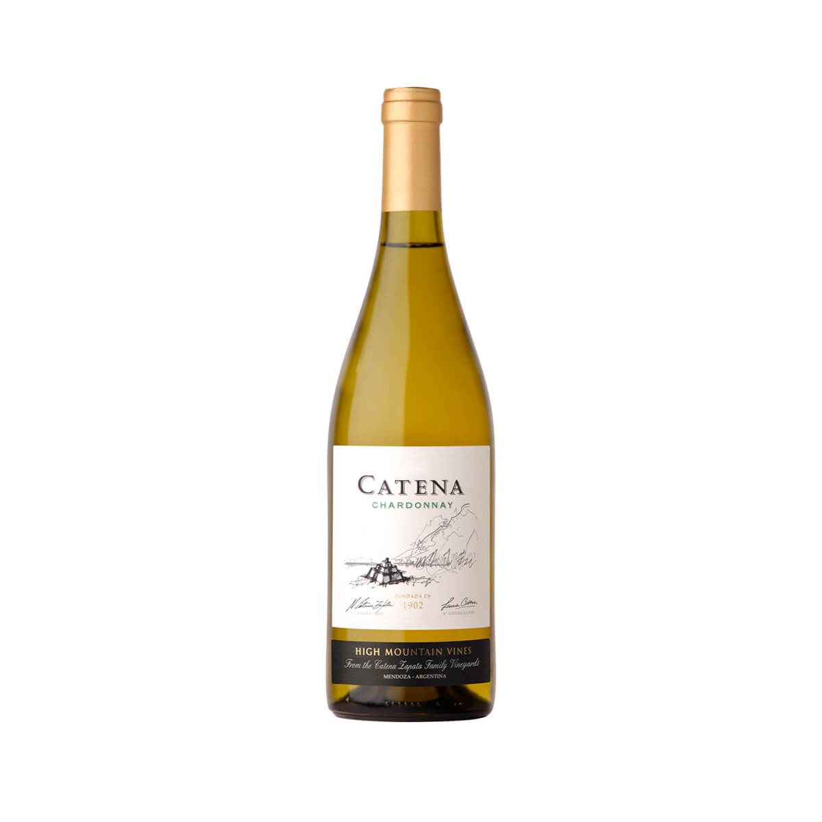 10X Vino Blanco Catena Chardonnay Argentino x 750 Ml