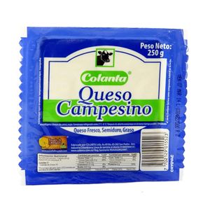 Queso Blanco Campesino Colanta x 250 Gr - Unidad