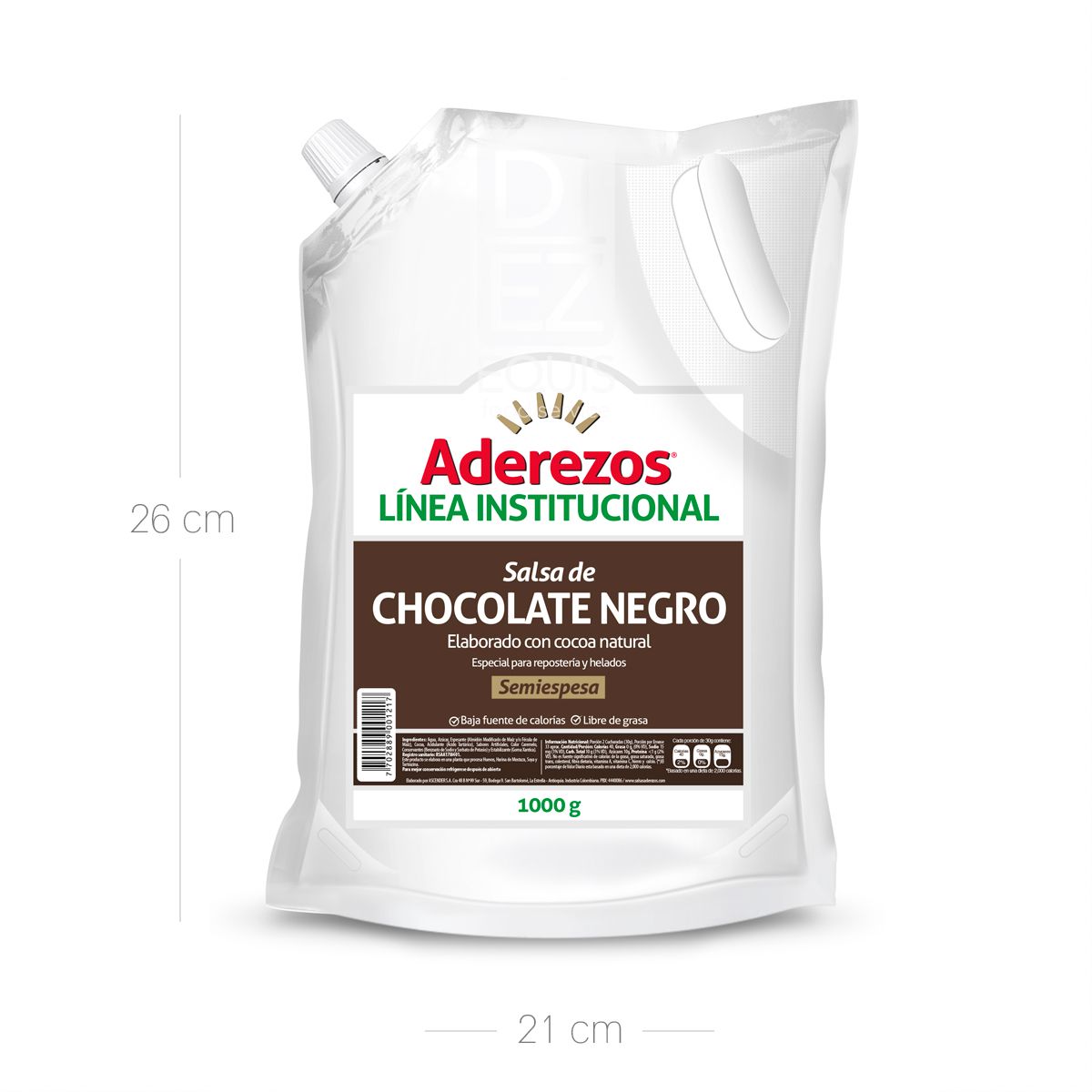 10X Salsa Chocolate Aderezos x 1000 Gr Bolsa