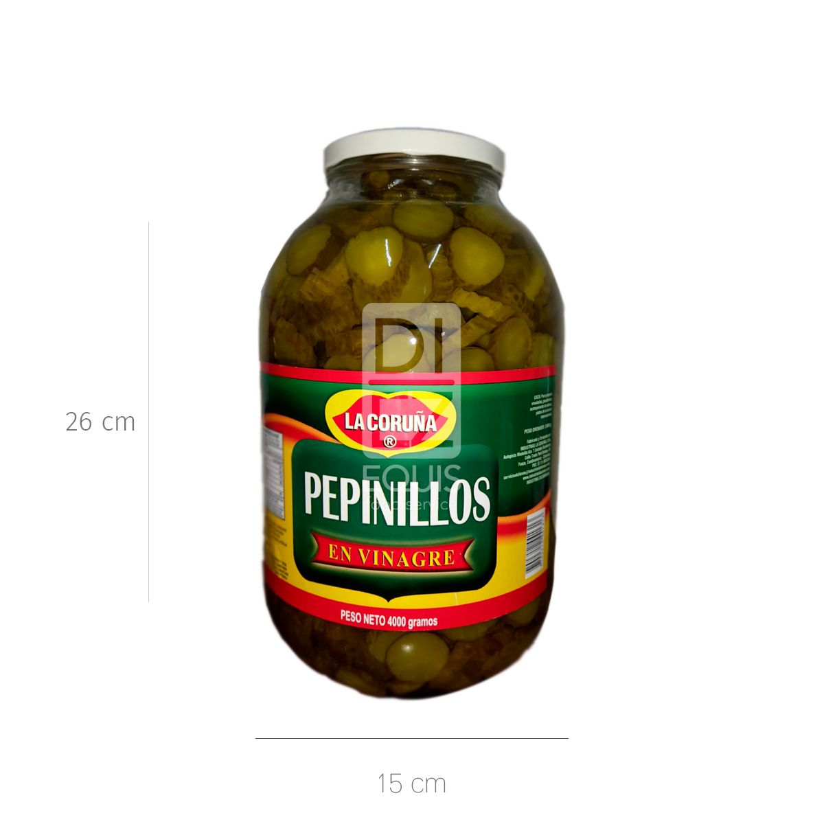 10X Pepinillos En Vinagre Rodajas La Coruña x 4000 Gr