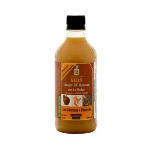 Vinagre De Manzana con Curcuma y Pimienta Negra Gallo x 500 Ml - Unidad