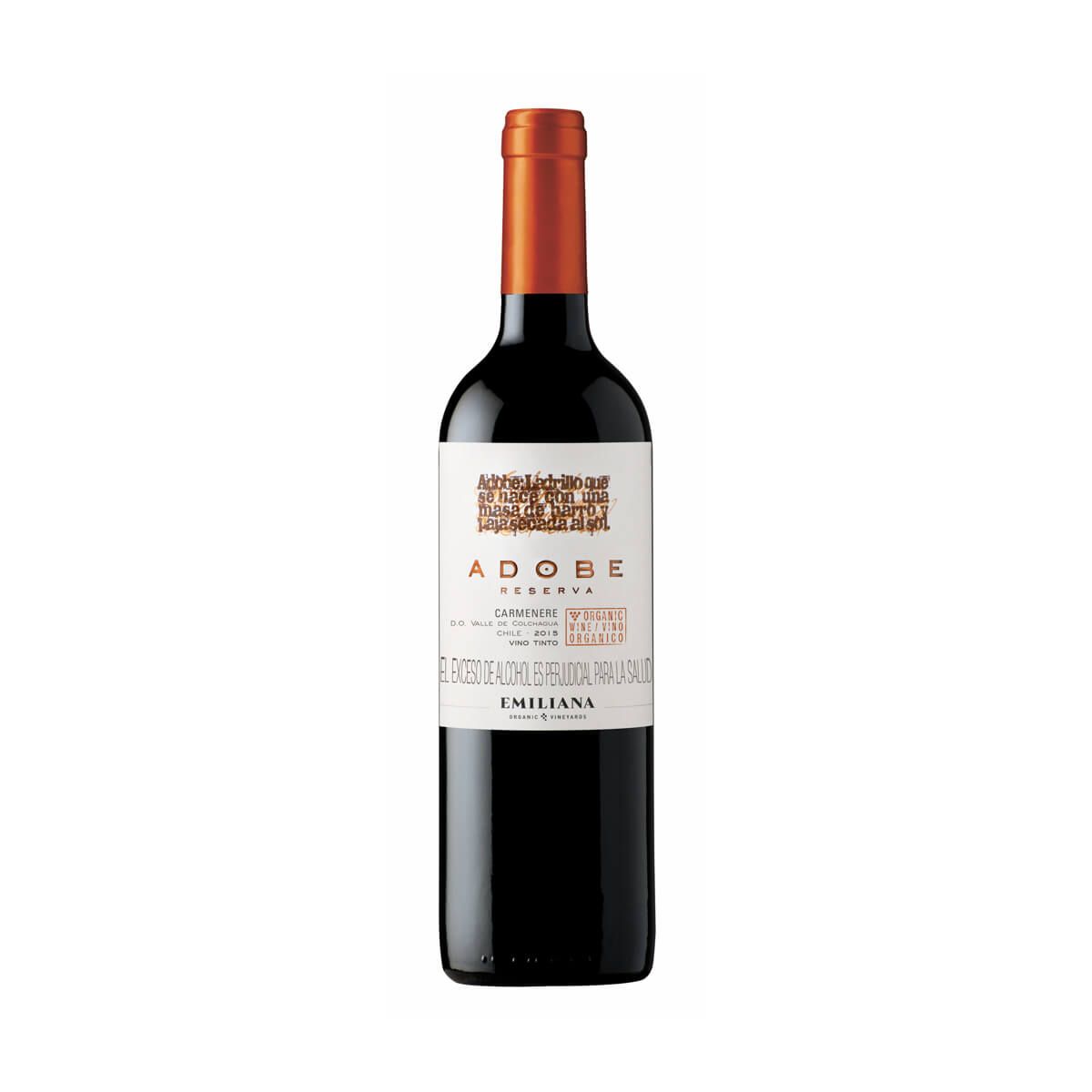 10X Vino Tinto ORGÁNICO Adobe Carmenere Chileno x 750 Ml