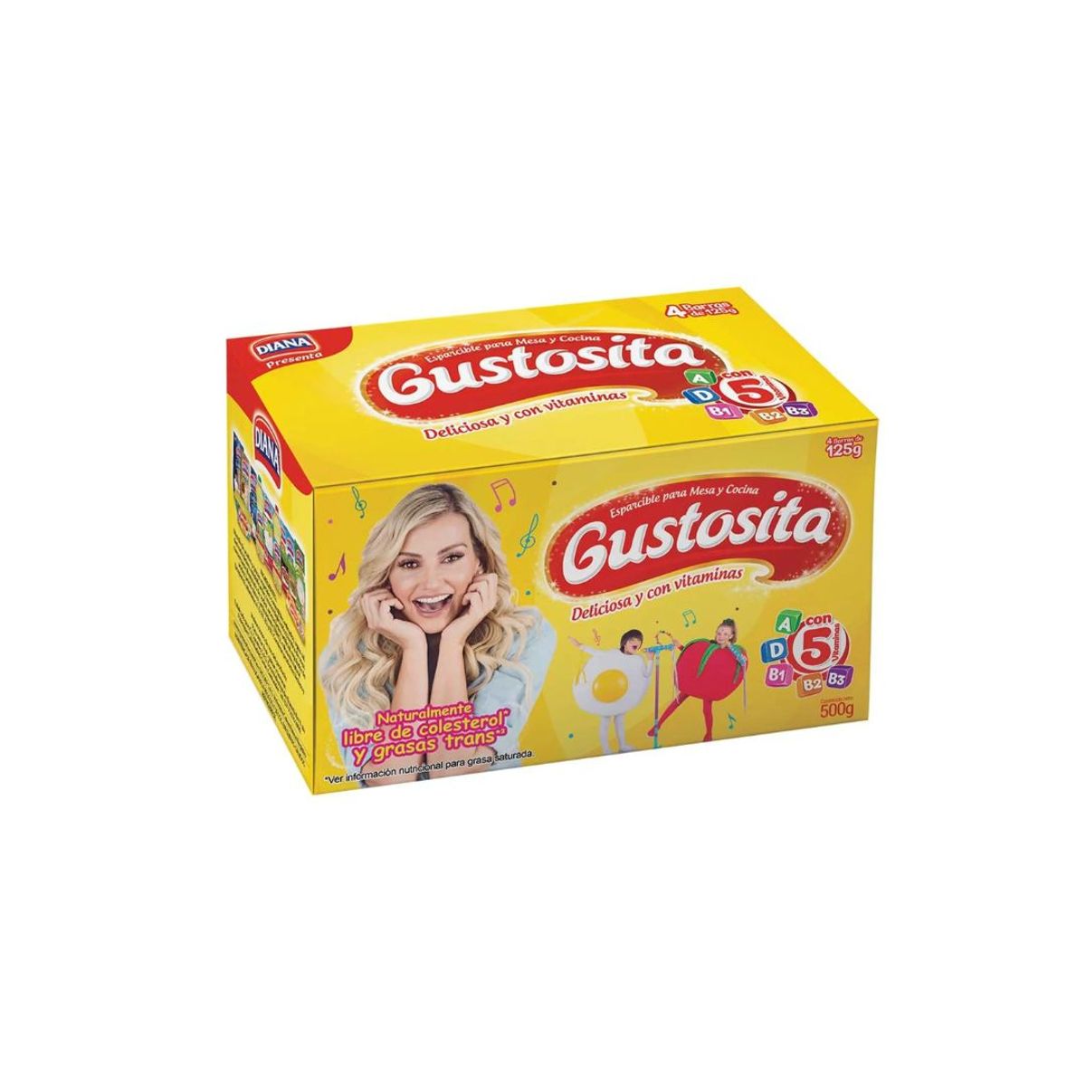 10X Margarina Gustosita x 125 Gramos  x 4 Und Barra