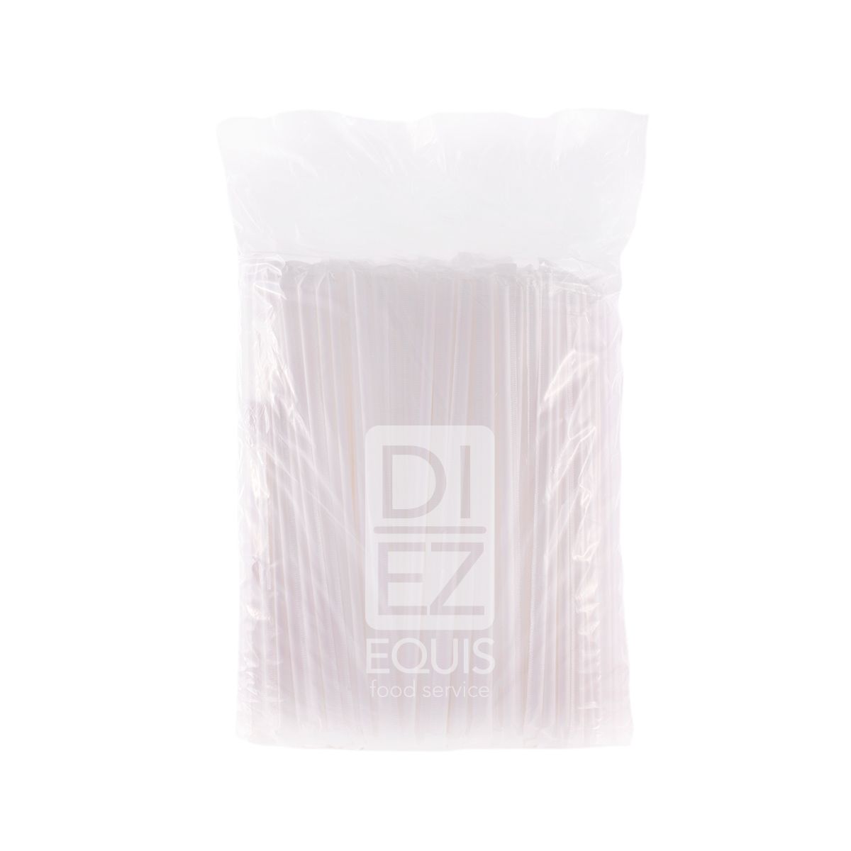 10X Pitillo Transparente Empacado 19.5 cm CP Bolsa x 500 Und