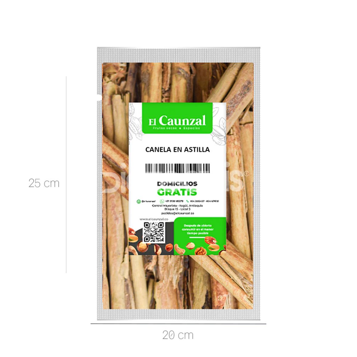 10X Canela En Astilla El Caunzal x 250 Gr Bolsa