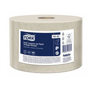 Limpión de Papel Doble Hoja Natural Tork 74167 x 400 Metros - Rollo