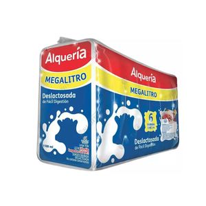 Sixpack Leche Deslactosada Institucional Alquería x 1100 Ml - Bolsa