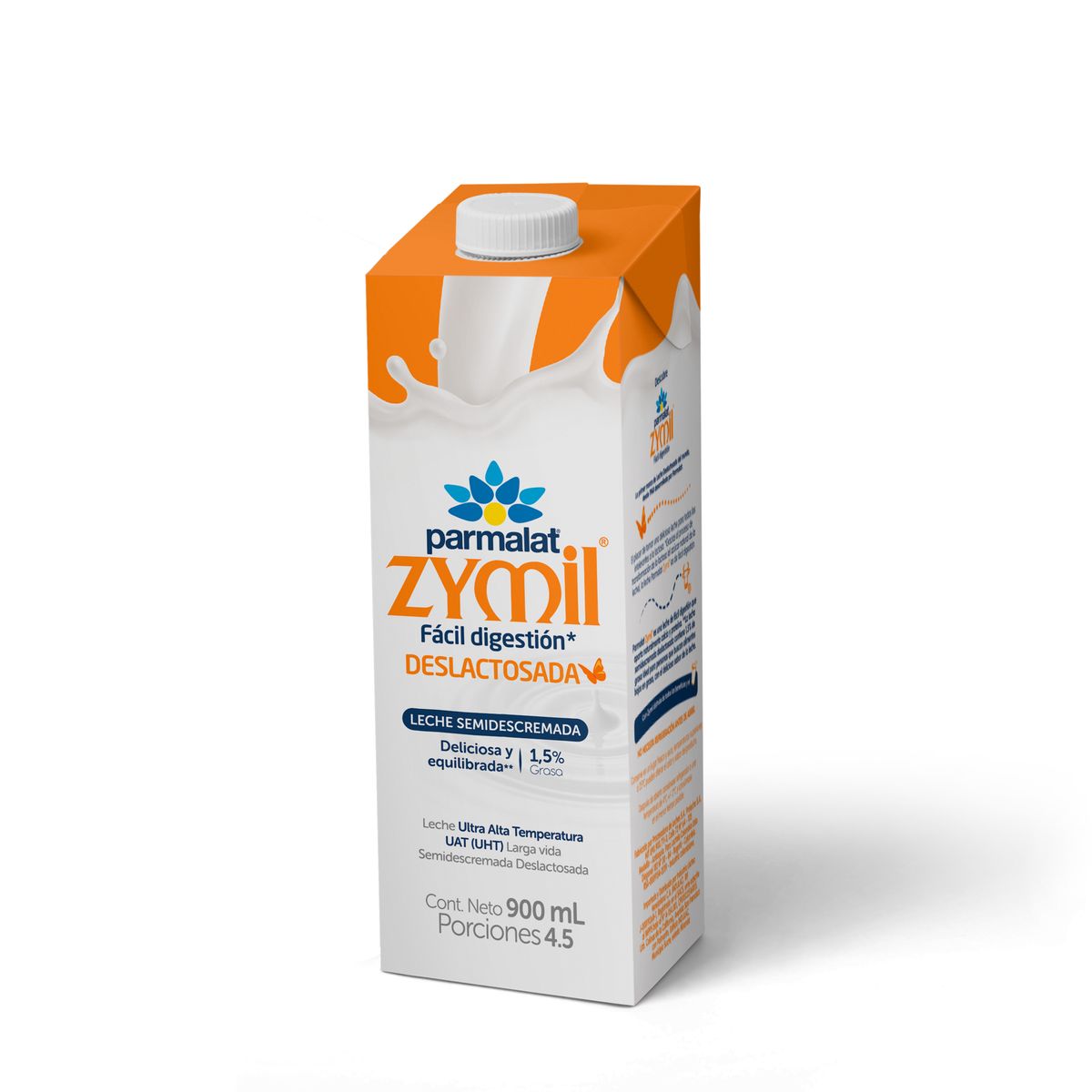 10X Leche UHT Zymil Deslactosada Parmalat x 900 Ml Caja Tetrapack