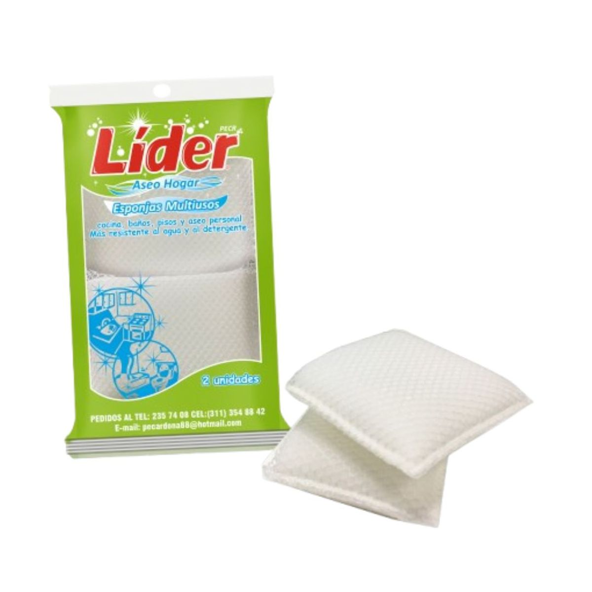 10X Esponja Malla Multiusos Lider Unidad