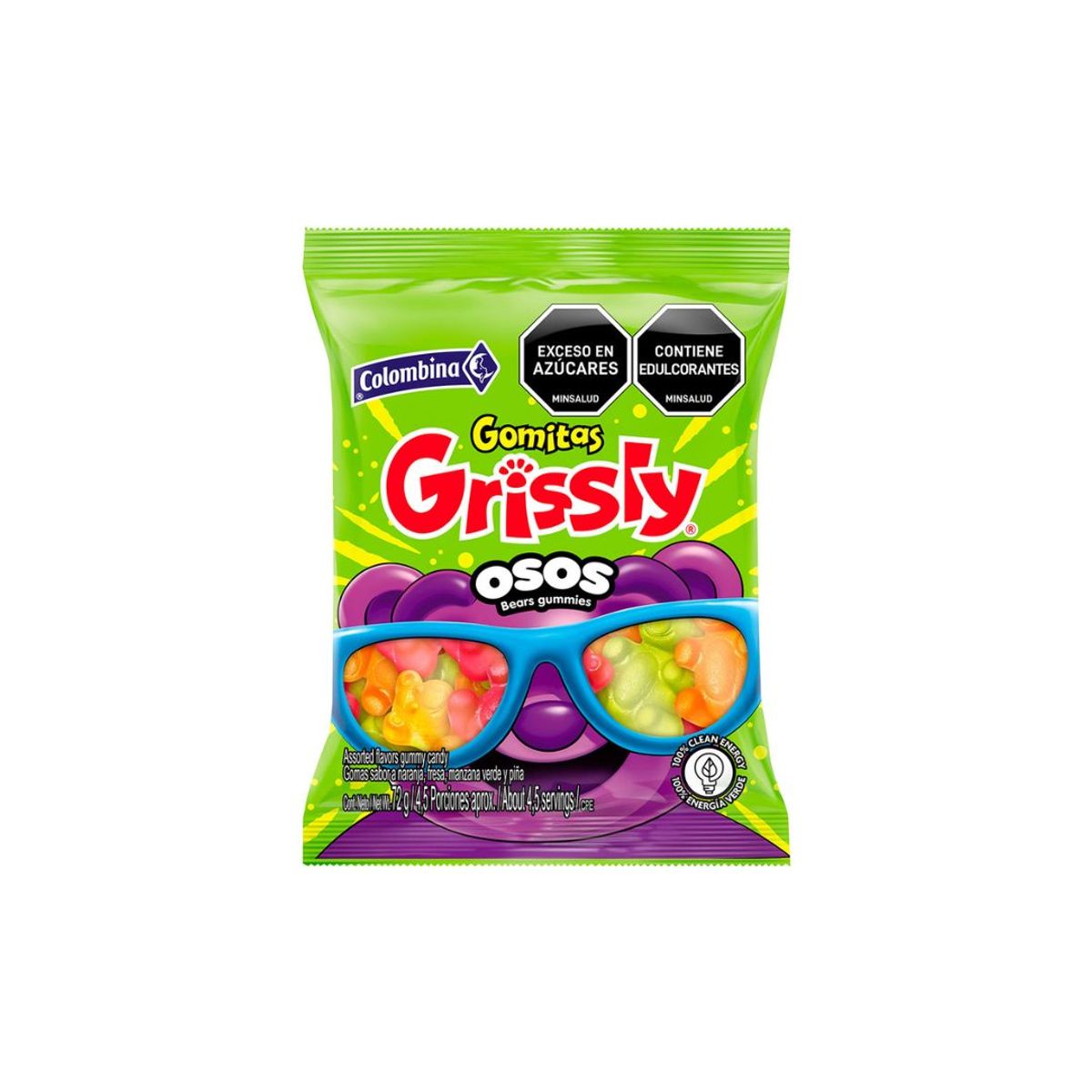10X Goma Oso Grissly Colombina x 72 Gr