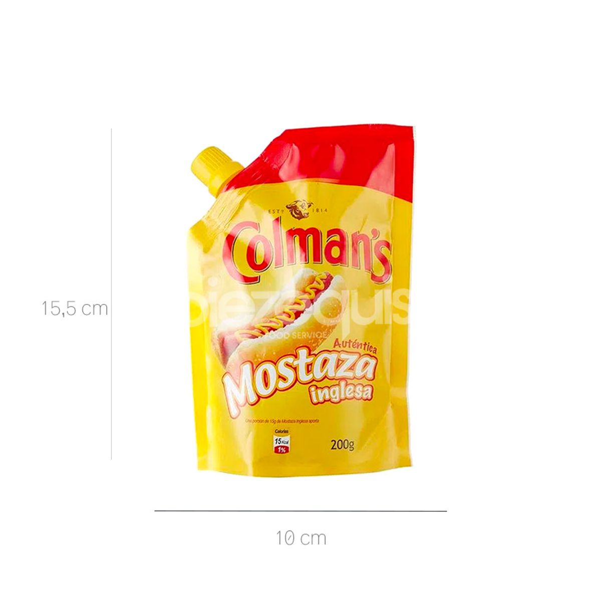 10X Mostaza Colmans x 200 Gr Doy Pack