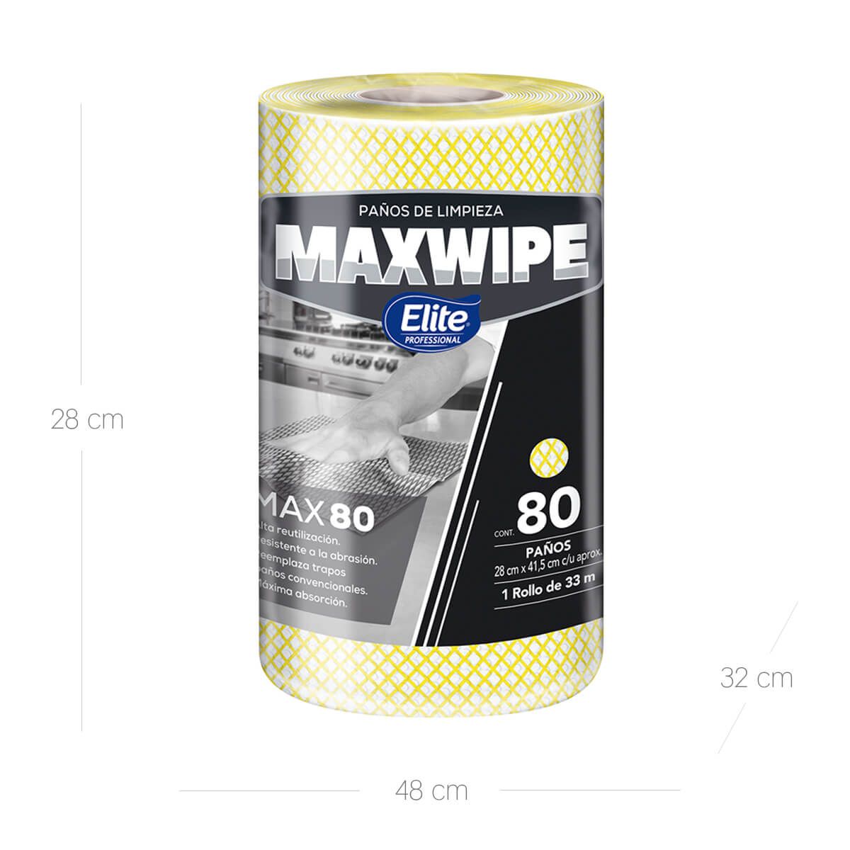 10X Limpión Multiusos X80 Amarillo Maxwipe x 80 Paños Rollo