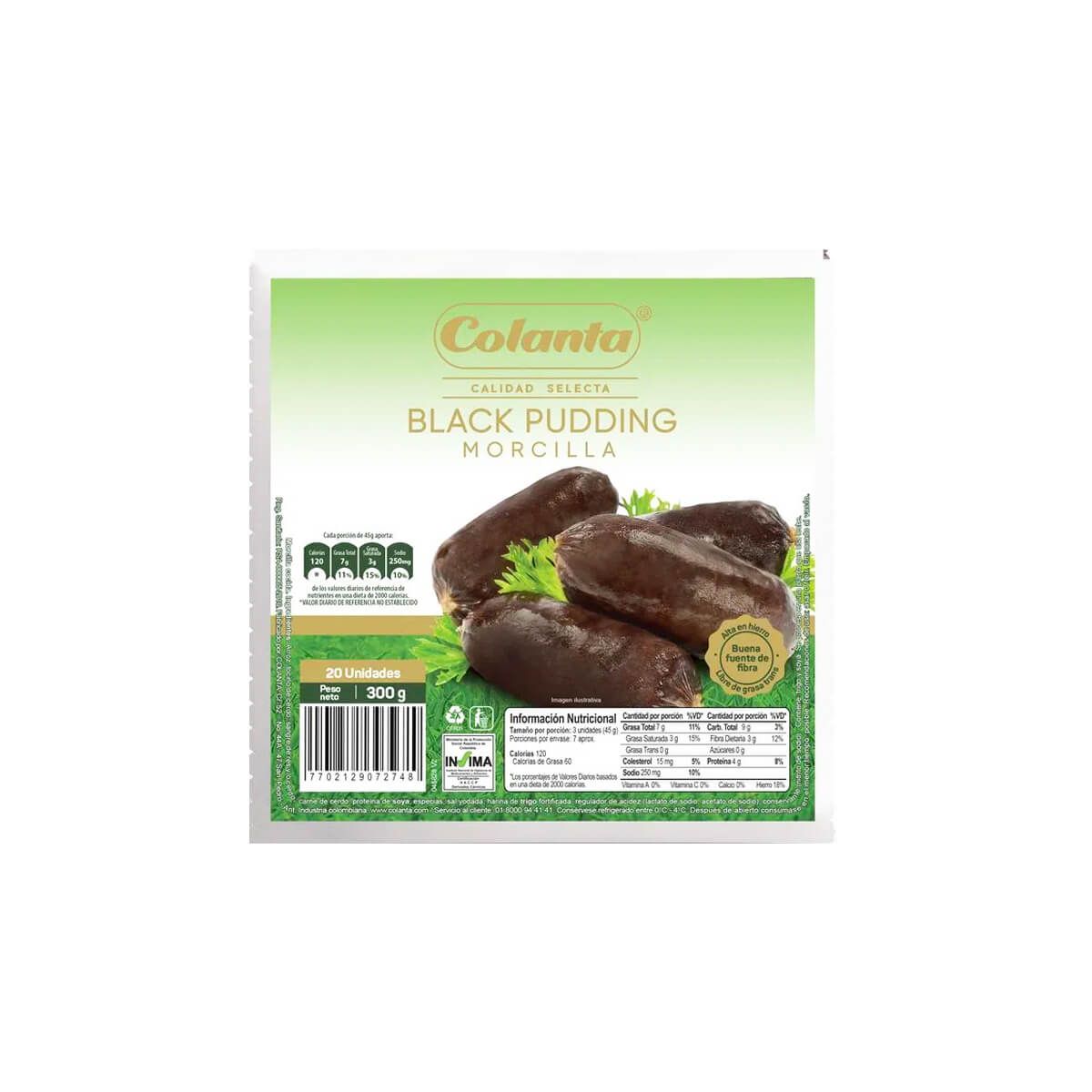 10X Morcilla Montefrío Black Pudding x 300 Gr Paquete