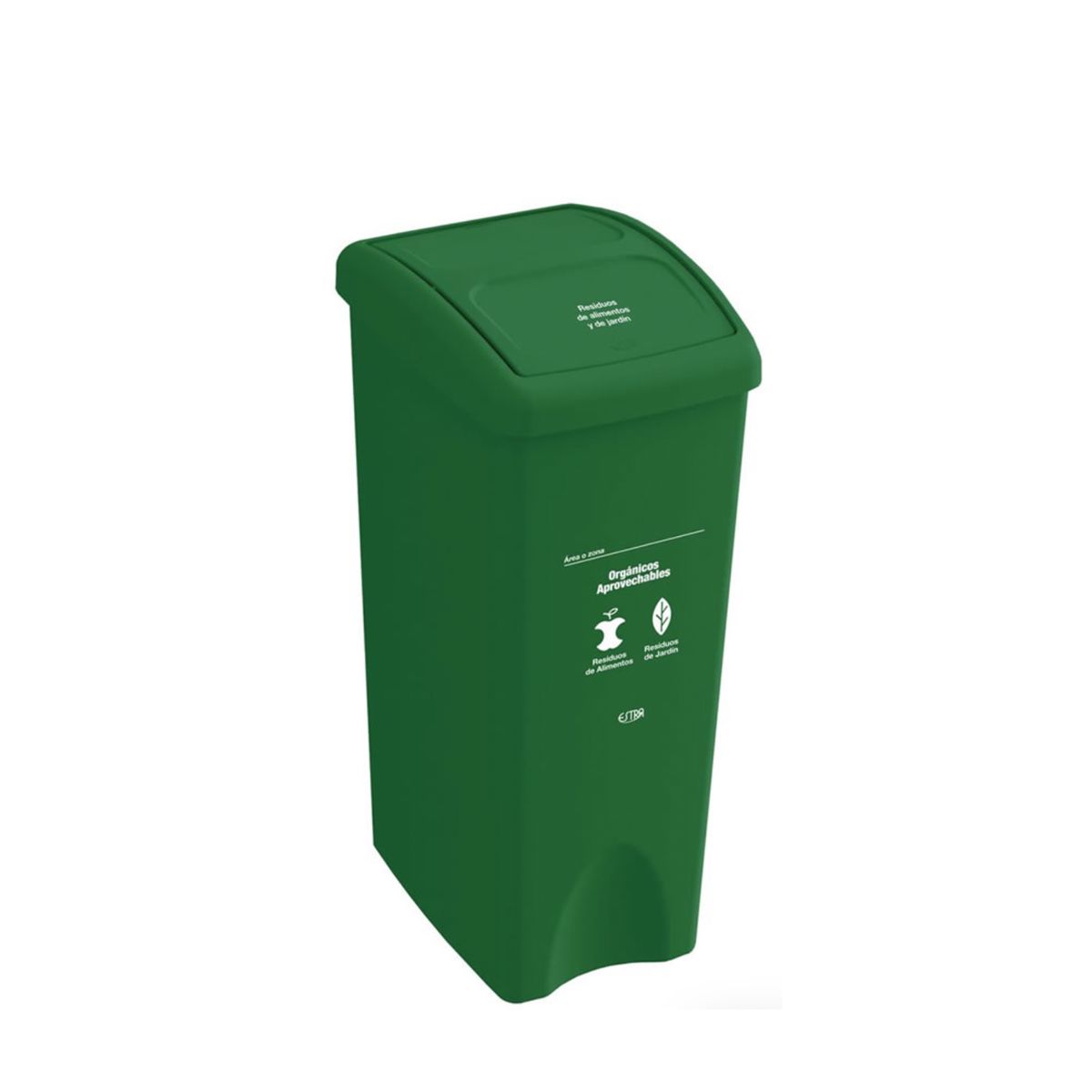10X Papelera Verde Orgánico - Aprovechable x 53 L