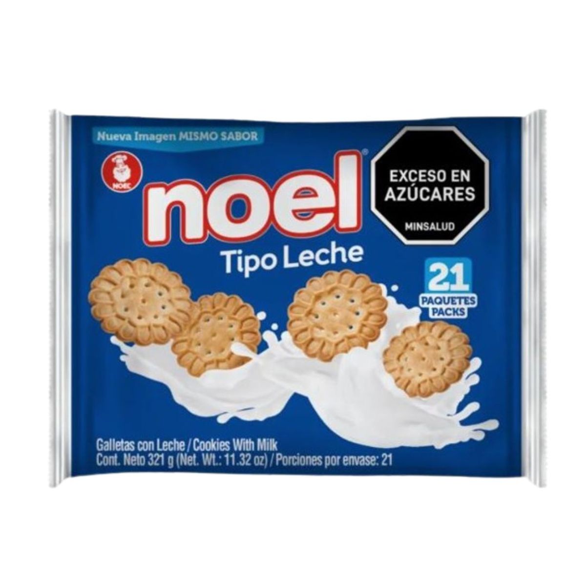 10X Galleta Noel Leche Bolsa x 21 Und