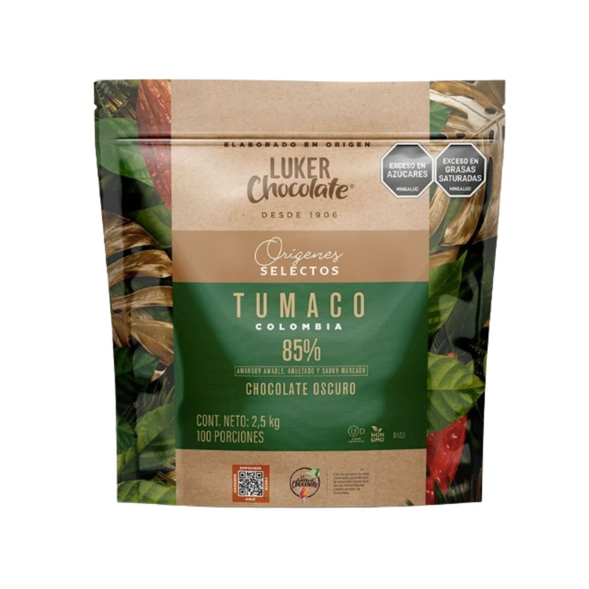10X Chocolate Luker Tumaco 85% 2.5 kg