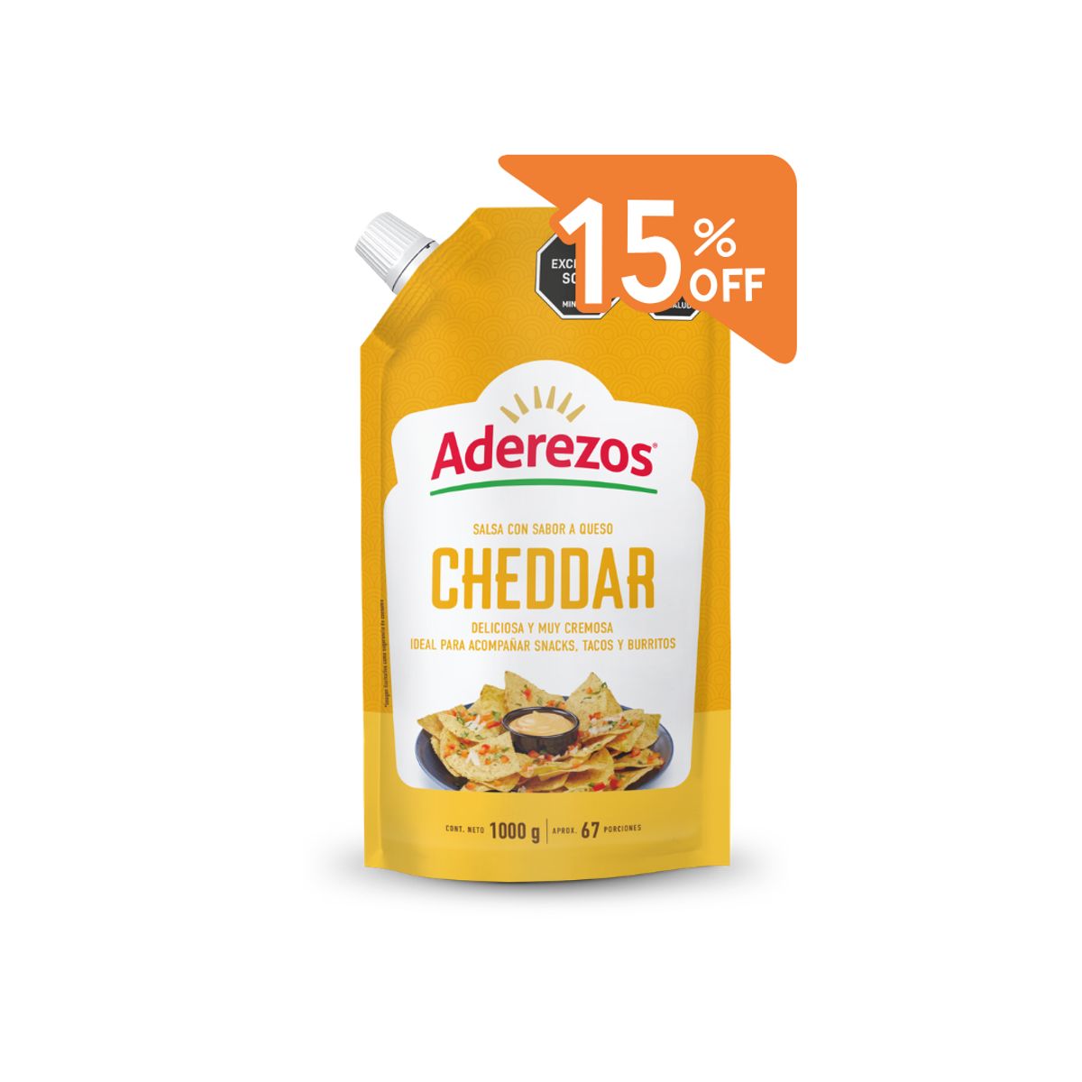 10X Salsa De Queso Cheddar Aderezos Bolsa x 1000 Gr