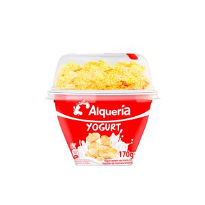 Yogurt Con Hojuelas Alquería x 3 Und x 170 Gr Vaso - Paquete