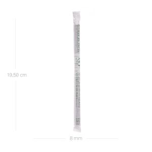 Pitillo de Papel Biodegradable Negro 8x197mm x 200 Bolsa - Bolsa