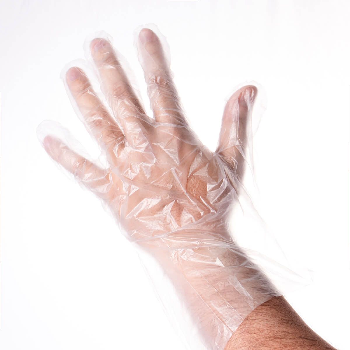 10X Guante Manipulación Alimento Polietileno Empaque Individual x 100 Pares