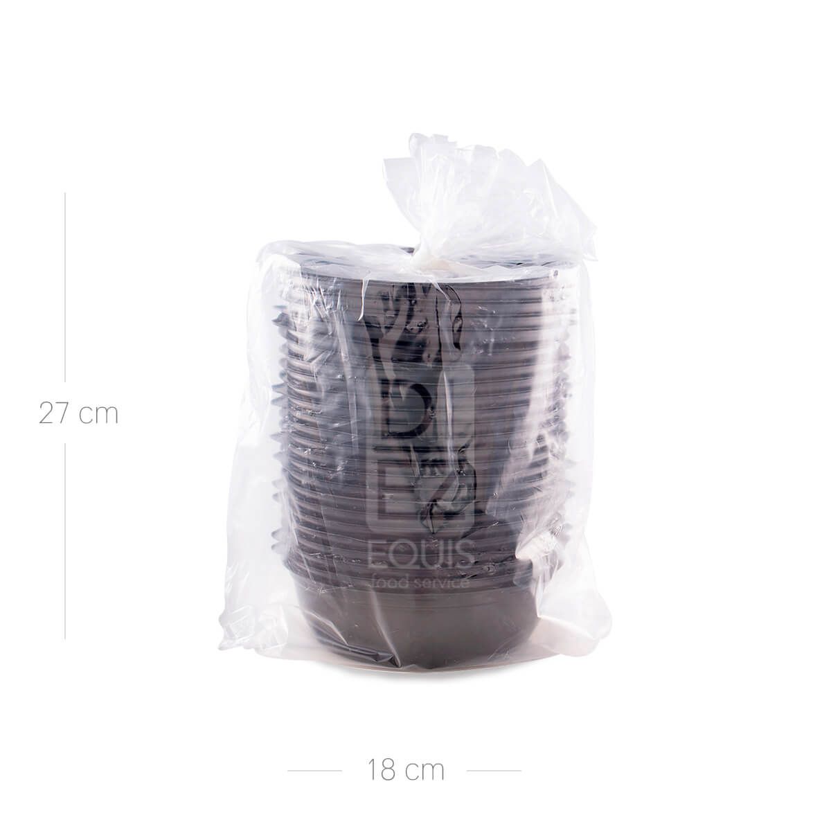 10X Cazuela Negra Sin Tapa 26 Oz x 50 Unid x Paquete