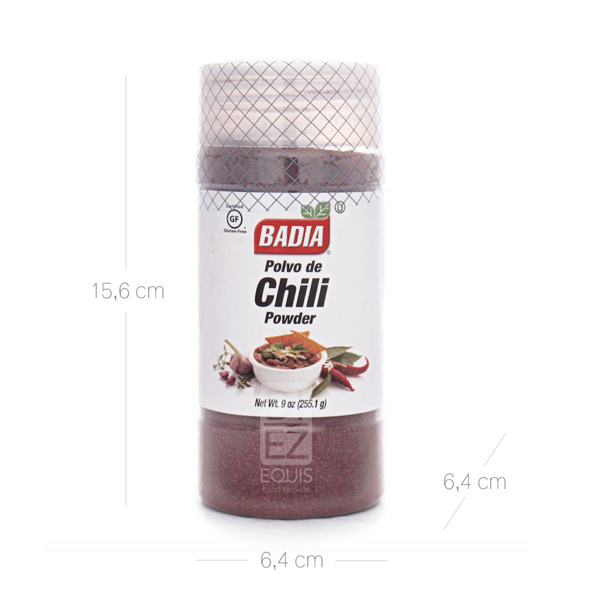 10X Chili en Polvo Badia x 453.6 Gr
