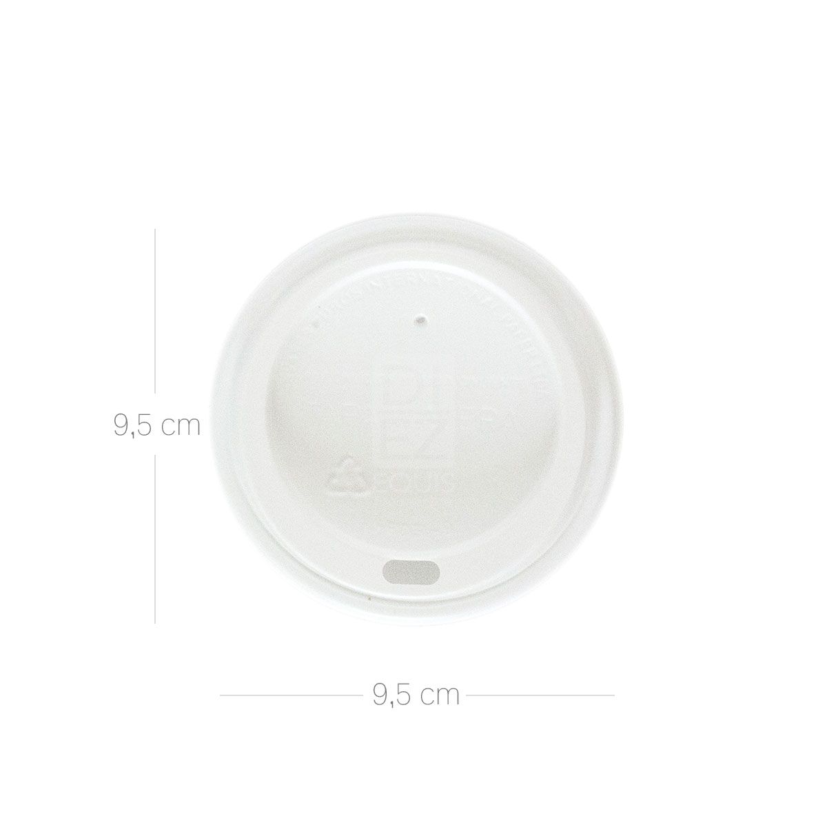 10X Tapa Para Vaso Ecológico 9 Oz Blanca Envases Puros x 80 Und