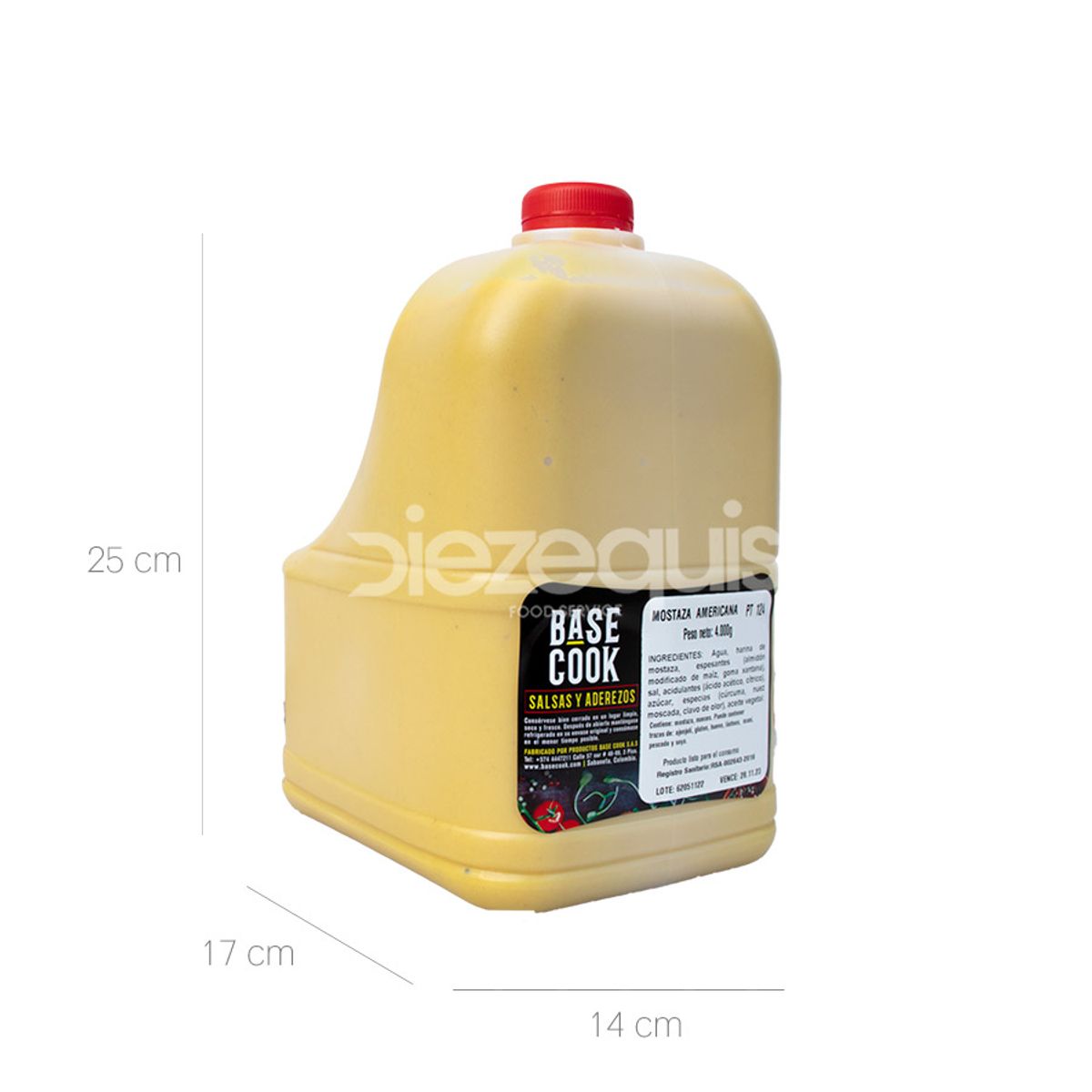 10X Mostaza Americana Base Cook Galón x 4000 Gr Pet